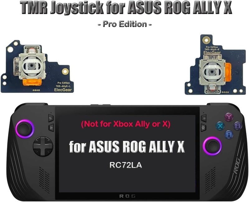 وحدة استبدال عصا التحكم TMR من لجهاز ROG Ally X، إصدار Pro، تجميع لوحة الدوائر المطبوعة مع معايرة MCU وعصا التحكم الهال TMR، جزء إصلاح لأجهزة الكمبيوتر المحمولة - (Pro) - Image 2