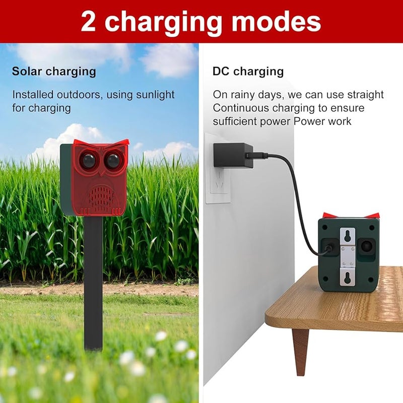 Solar Motion Sensor Alarm 129dB Loud Siren Dog Barking Gunshots Sound 4 Modes Home Security - Image 4