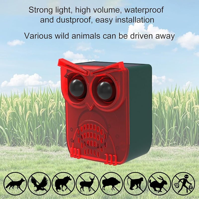 Solar Motion Sensor Alarm 129dB Loud Siren Dog Barking Gunshots Sound 4 Modes Home Security - Image 2