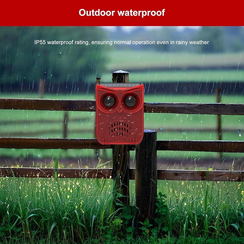 Solar Motion Sensor Alarm 129dB Loud Siren Dog Barking Gunshots Sound 4 Modes Home Security - Image 3