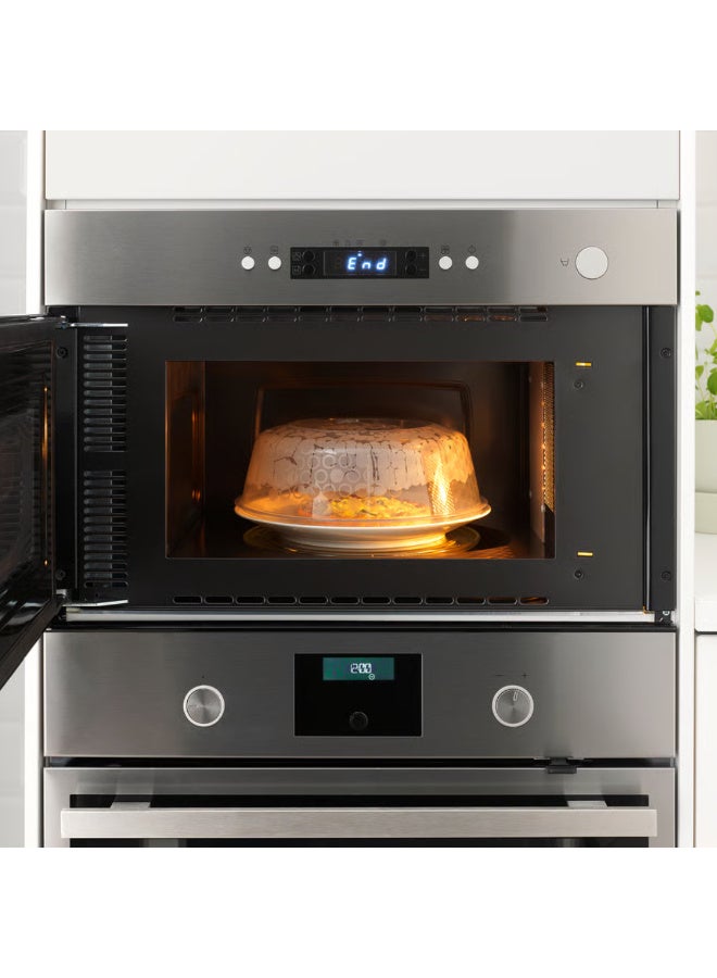 Microwave Food Cover Lid, Heat-Resistant Splash Guard Plate Cover with Steam Vents for Microwave Heating, Grey - Image 3