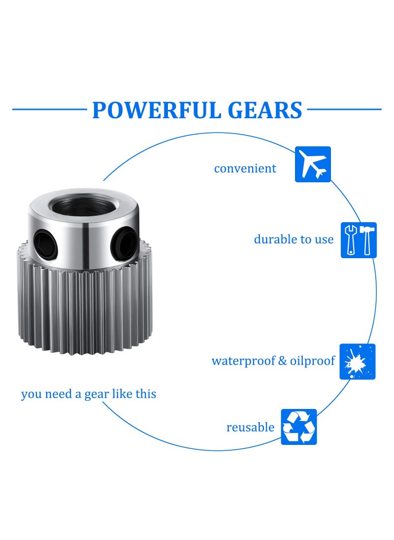 KASTWAVE Extruder Wheel Gear, 15 Pieces Stainless Steel 3D Printer Parts Drive 36 Teeth Gear, Drive Gear for CR-10, CR-10S, S4, S5, Ender 3, Ender 3 Pro  - Image 3