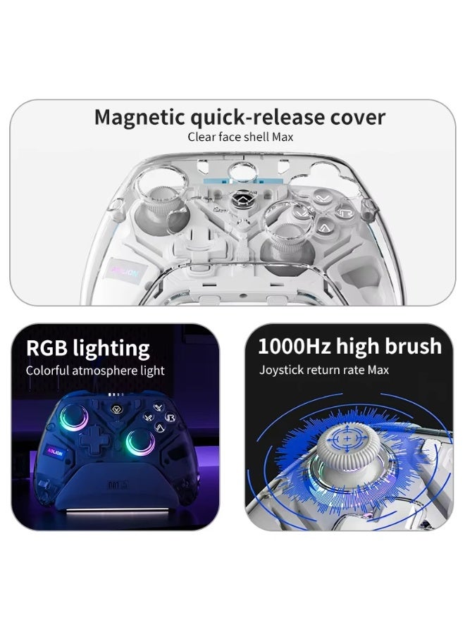 AOLION K10 Wireless Gamepad Gaming Controller With Charging Dock RGB Hall Effect Joystick Trigger For Nintendo Switch/PC/Phone - Image 5
