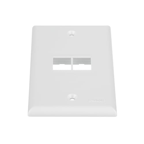 Panduit NK2FNWH 1-Gang 2-Port Faceplate, White - Image 5