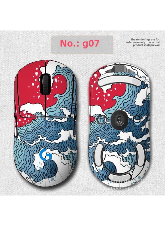 Generic - Anti-slip Mouse Stickers Logitech GPW One Or Two Generation GPROX Special All-inclusive Sweat-absorbent Anti-sweat Hand Stickers Lizard Skin-Color:GPW Second Generation [07]] - Image 1