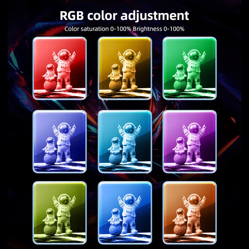 مصباح فيديو قابل للانتفاخ باللون RGB APARO H-20C 20 واط — عصي ضوئية LED شريطية من عمود هوائي محمولة اليد، قابل للتوهج من 2500 كلفن إلى 6500 كلفن، مع 20 تأثيرًا إضاءيًا مشهديًا، وبطارعة مدمجة، وامتصاص مغناطيسي، لتصوير المنتجات والصور الشخصية - Image 4