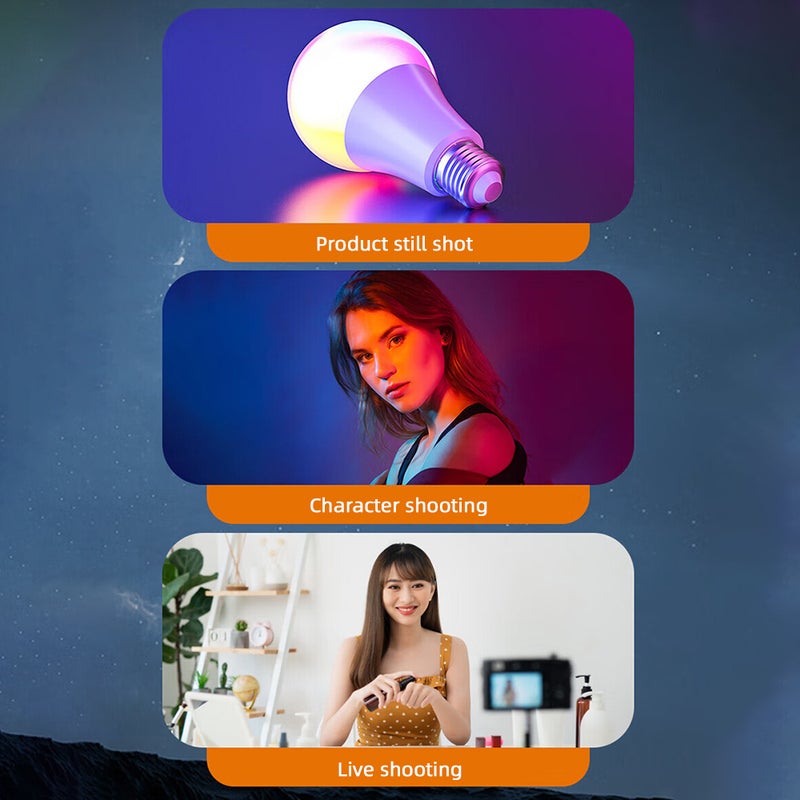 مصباح فيديو قابل للانتفاخ باللون RGB APARO H-20C 20 واط — عصي ضوئية LED شريطية من عمود هوائي محمولة اليد، قابل للتوهج من 2500 كلفن إلى 6500 كلفن، مع 20 تأثيرًا إضاءيًا مشهديًا، وبطارعة مدمجة، وامتصاص مغناطيسي، لتصوير المنتجات والصور الشخصية - Image 5