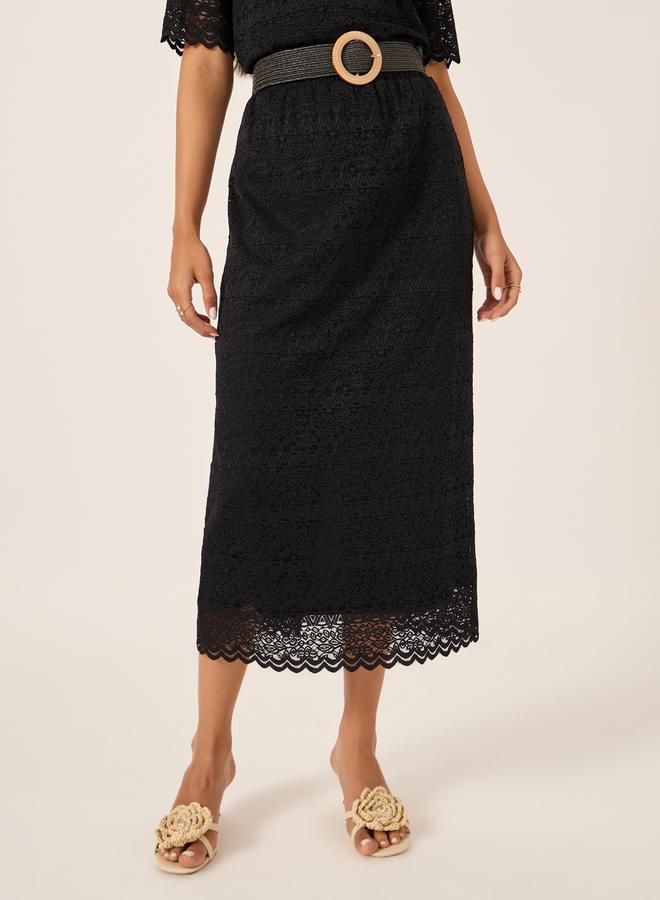 Styli Scalloped Hem Lace Top and Skirt Co-Ords  - Image 5