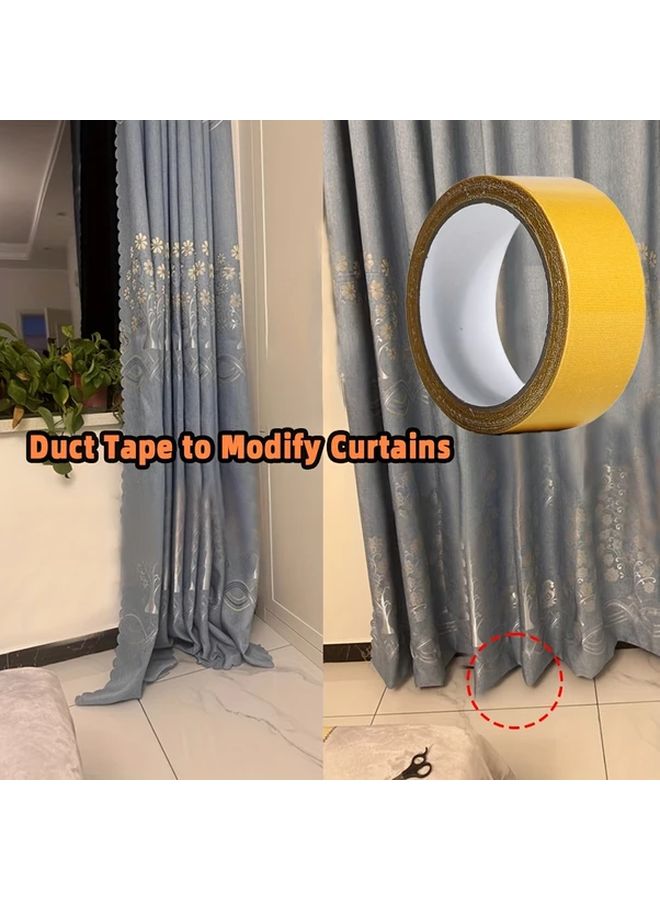 Curtain Shortening Tape 2 8cm x 7m Transparent Adhesive Hemming Roll Prevents Dust Stains Pet Scratches - Image 3