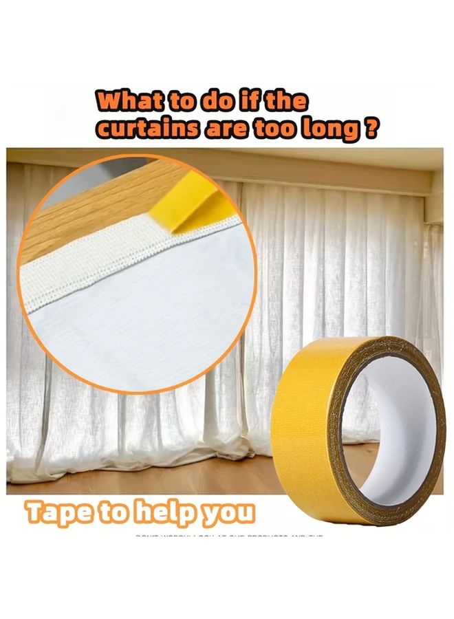Curtain Shortening Tape 2 8cm x 7m Transparent Adhesive Hemming Roll Prevents Dust Stains Pet Scratches - Image 2
