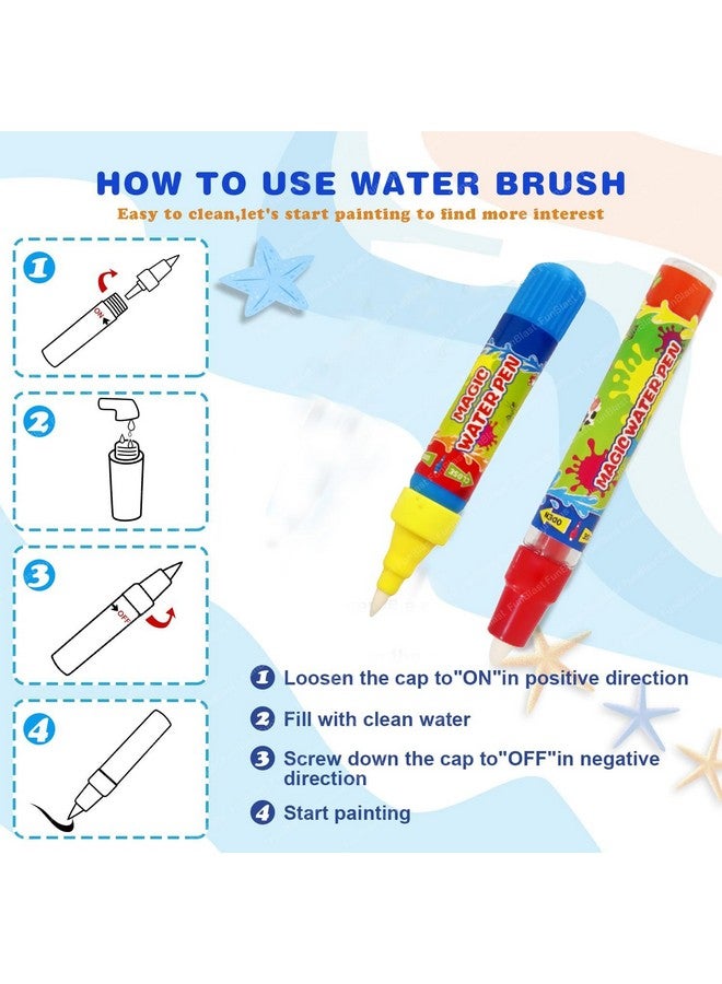 FunBlast Magic Coloring Mat for Kids - Washable Doodle Mat for Kids, Water Drawing Mat for Kids, DIY Reusable Coloring Mat for Kids, Aqua Doodle Mat for Kids (74 X 49 CM) Multicolor - Image 3