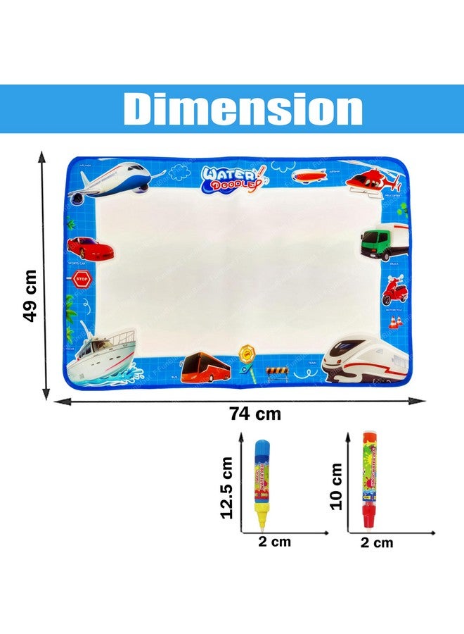 FunBlast Magic Coloring Mat for Kids - Washable Doodle Mat for Kids, Water Drawing Mat for Kids, DIY Reusable Coloring Mat for Kids, Aqua Doodle Mat for Kids (74 X 49 CM) Multicolor - Image 2