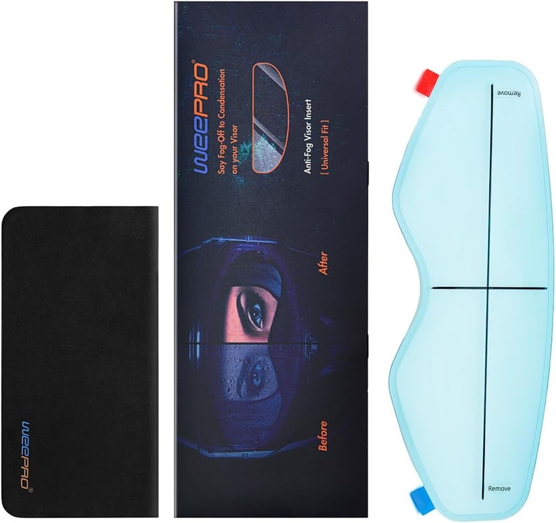 WeePro Anti Fog Helmet Visor Insert Compatible with KLIM Motorcycle Helmets Face Shield Anti Fog Film Sticker,Fog Resistant Clear Vision Helmet Shield for Cold and Rainy Days 3.7" x 10.7" - Image 2