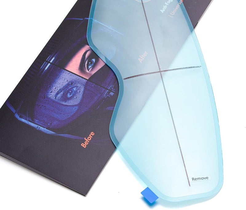 WeePro Anti Fog Helmet Visor Insert Compatible with KLIM Motorcycle Helmets Face Shield Anti Fog Film Sticker,Fog Resistant Clear Vision Helmet Shield for Cold and Rainy Days 3.7" x 10.7" - Image 5