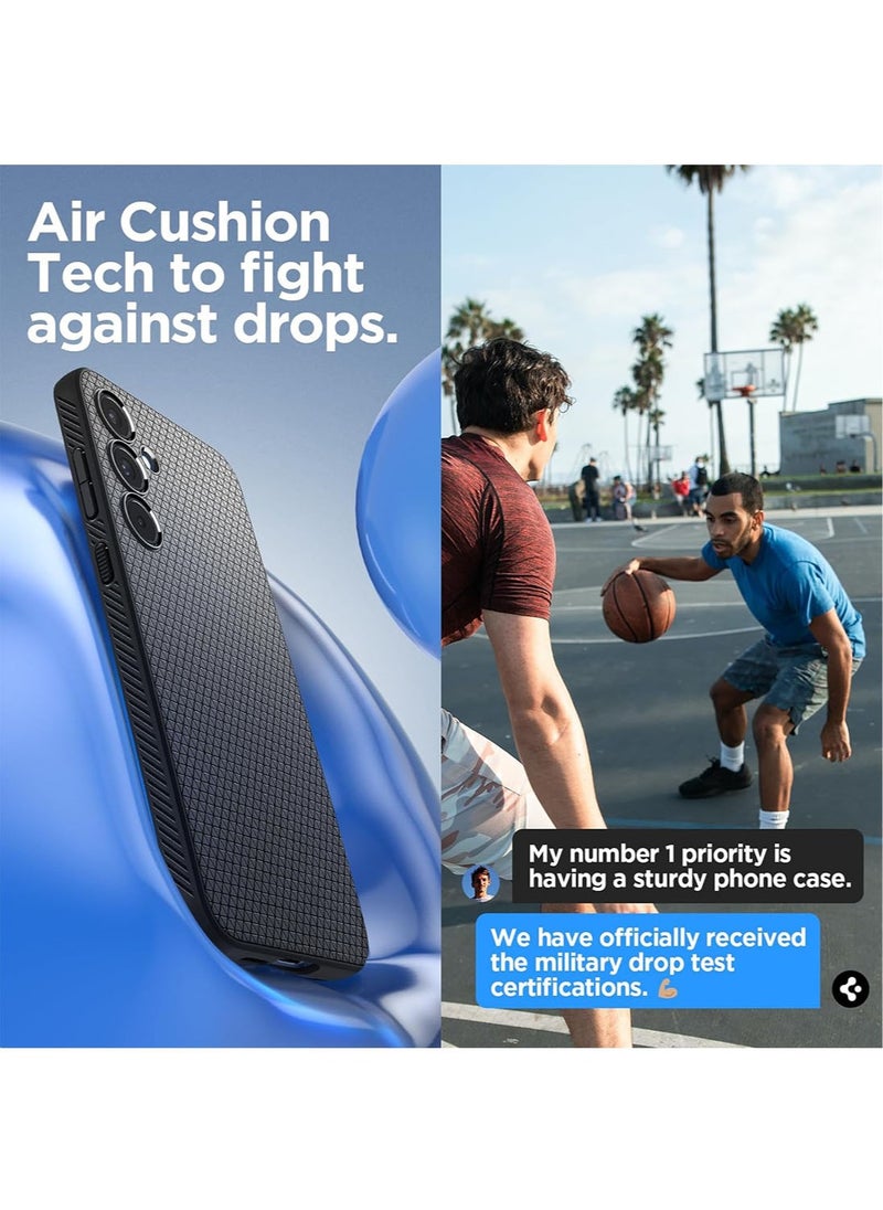 Spigen Liquid Air for Samsung Galaxy A55 Case Cover - Matte Black  - Image 4