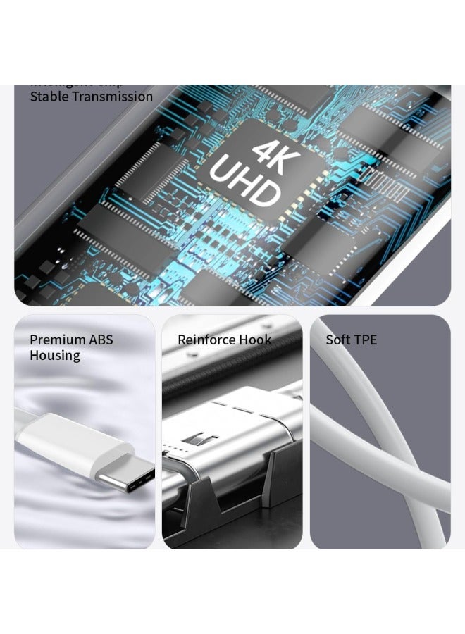 محول 4K Ultra HD HDMI إلى USB C من النوع C إلى موصل شاشة مزامنة HDMI يدعم Apple 15-اللون: 4K 30HZ - Image 2