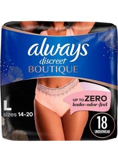 Always Discreet Boutique, Incontinence & Postpartum Underwear for Women, Maximum Protection, Peach, Large, 18 Count (Pack of 1) - pzsku/ZA4028CEE453A3BDA32A5Z/45/_/1740377435/db4c2c3e-4aff-46bc-89c2-307e50af5109