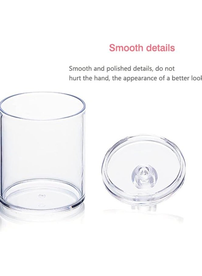 Acrylic Round Cotton Holder, 19.5x7 cm - Clear - Image 3