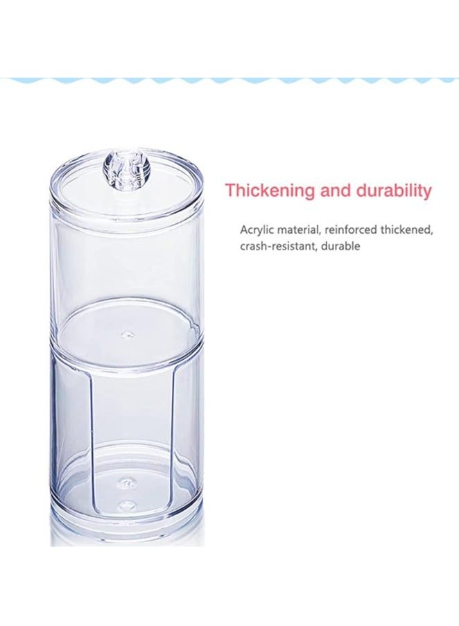 Acrylic Round Cotton Holder, 19.5x7 cm - Clear - Image 4