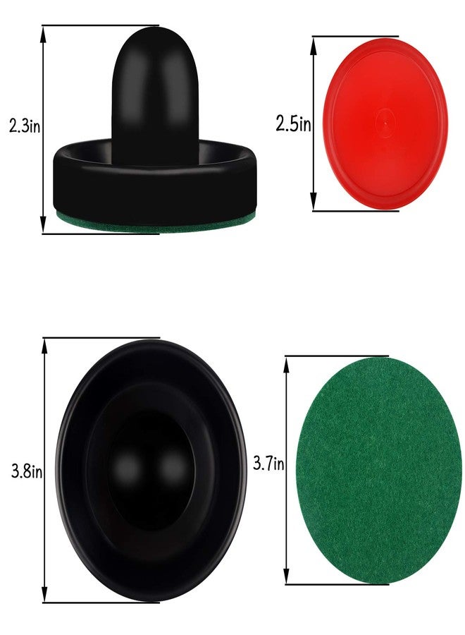 ONE250 Air Hockey Pushers and Red Air Hockey Pucks, Goal Handles Paddles Replacement Accessories for Game Tables (4 Striker, 4 Puck Pack) - Image 2