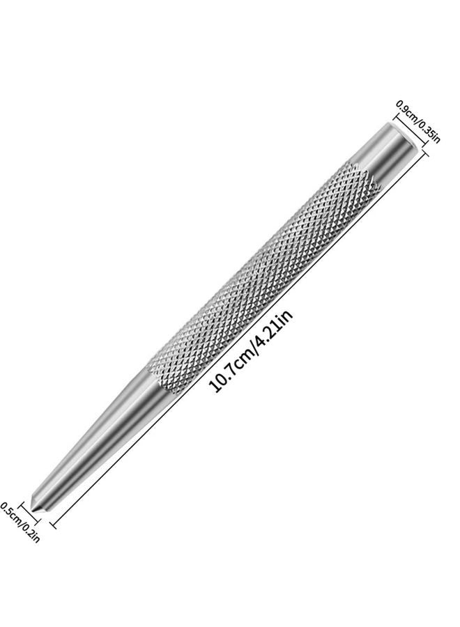 Heavy Duty Center Punch Tool with Knurled Shaft Chrome Plated Tip for Metalworking DIY - Image 3