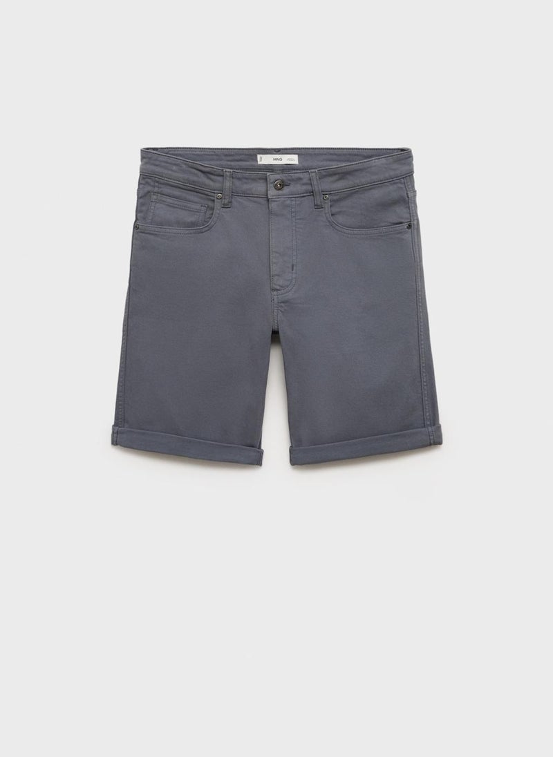 Mango Man Slim-Fit Denim Bermuda Shorts  - Image 5