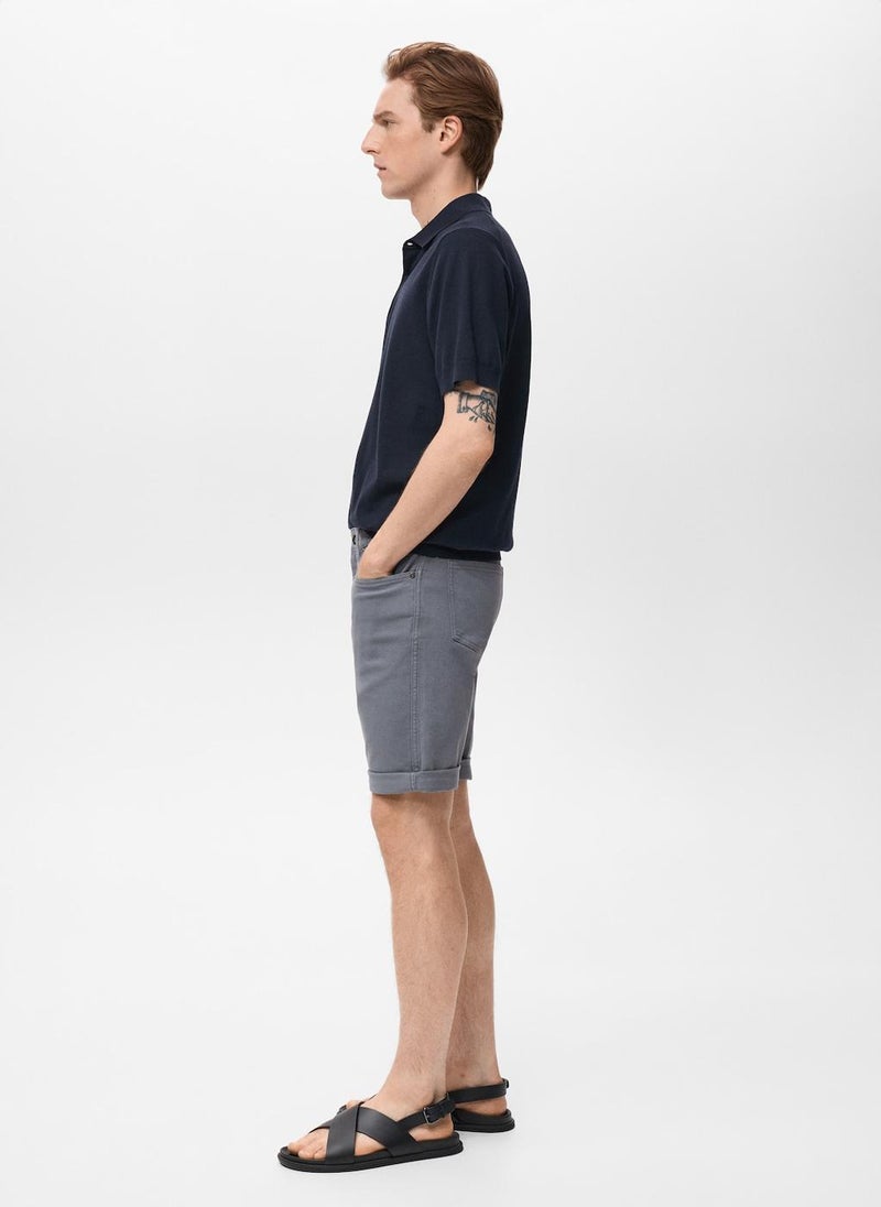 Mango Man Slim-Fit Denim Bermuda Shorts  - Image 3