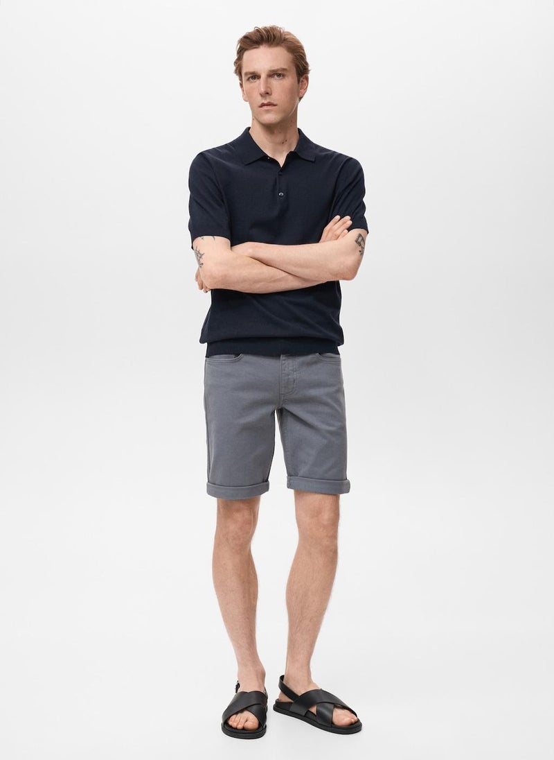 Mango Man Slim-Fit Denim Bermuda Shorts  - Image 4