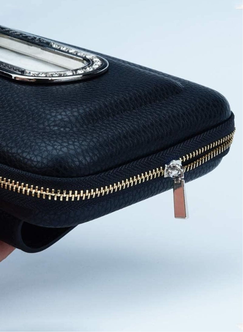 LENND Car Tissue Holder, Sun Visor Napkin Holder, Car Visor Tissue Holder, Luxury PU Leather Backseat Tissue Case Holder (Black) - Image 5