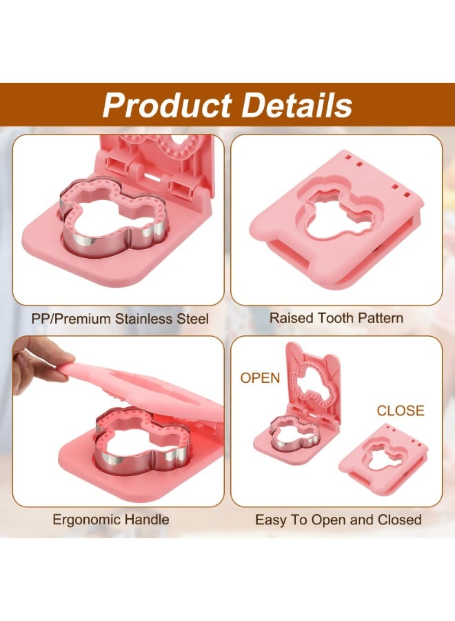 صانعة ساندويتشات من قطعتين، قطاعات ساندويتشات لوجبة غداء الأطفال، مجموعة قاطعة ومانعة للتسرب لوجبة إفطار بدون قشرة رائعة للأطفال الأولاد والبنات وعلبة الغداء وصندوق بينتو - Image 3