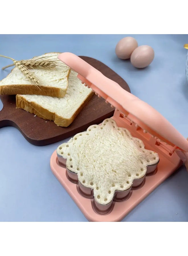 صانعة ساندويتشات من قطعتين، قطاعات ساندويتشات لوجبة غداء الأطفال، مجموعة قاطعة ومانعة للتسرب لوجبة إفطار بدون قشرة رائعة للأطفال الأولاد والبنات وعلبة الغداء وصندوق بينتو - Image 4