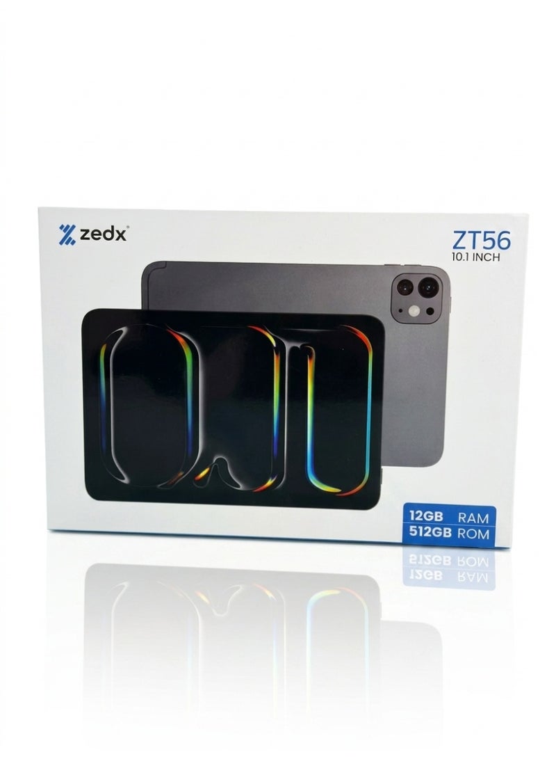 ZEDX ZT56 Tablet 10.1 Inch 12GB RAM 512GB ROM Android 15 With Keyboard Grey - Image 1