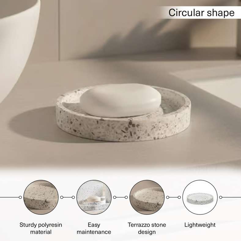 Pan Home Terrazzo Soap Dish - White - Image 5