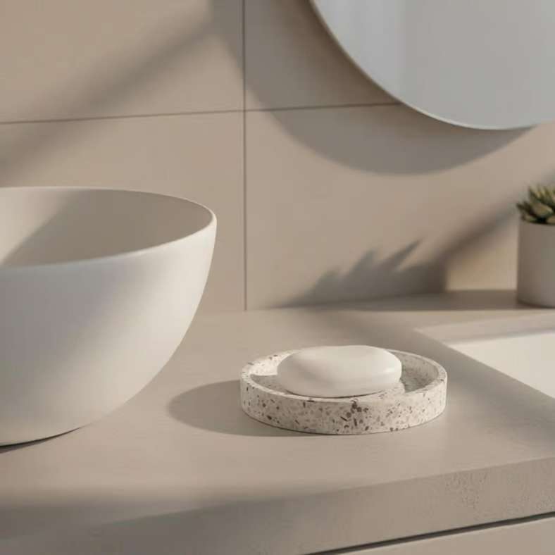Pan Home Terrazzo Soap Dish - White - Image 1