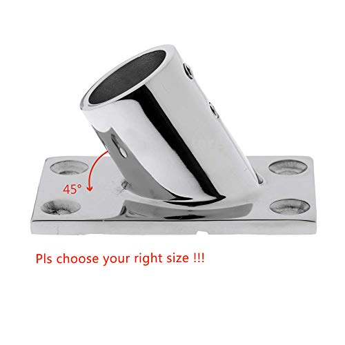 NRC&XRC Boat Hand Rail Fitting-45 Degree 1 inch Rectangular Base-Marine 316 Stainless Steel usd by Boats/Awning - Image 2