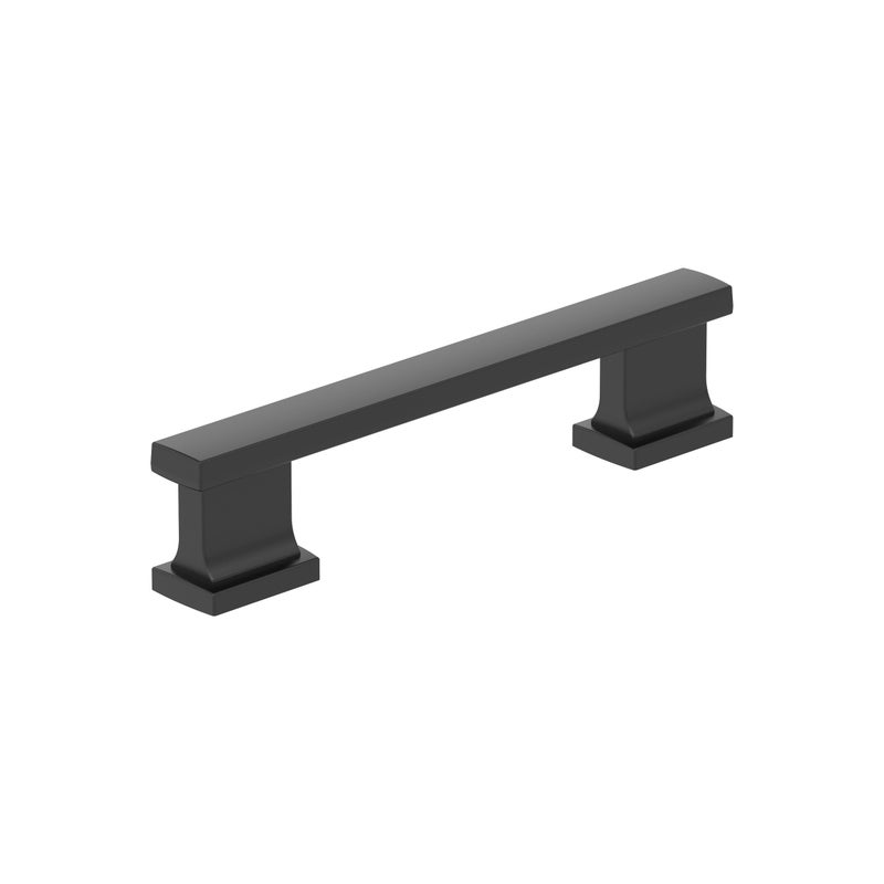 Amerock 10Bx37091Mb | Matte Black Cabinet Pull | 3-3/4 Inch (96Mm) Center-To-Center | 10 Pack | Triomphe | Furniture Hardware - Image 1