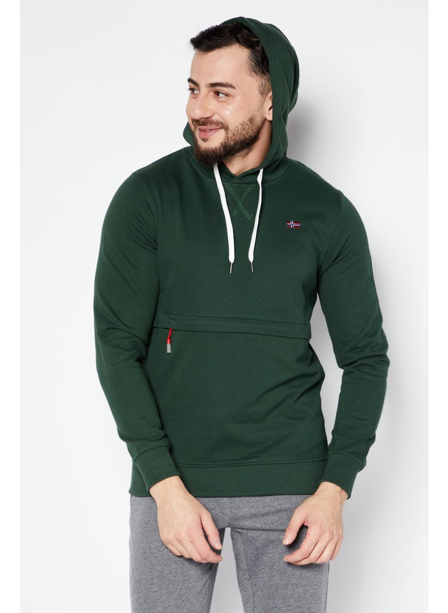 Nordland Men Sportswear Fit Outdoor Sweatshirt, Green  - Image 1