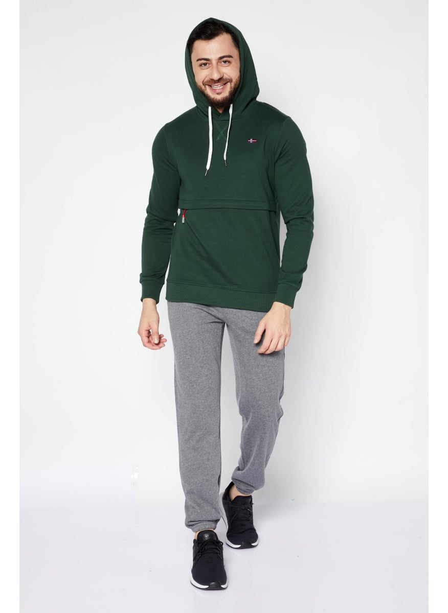 Nordland Men Sportswear Fit Outdoor Sweatshirt, Green  - Image 2