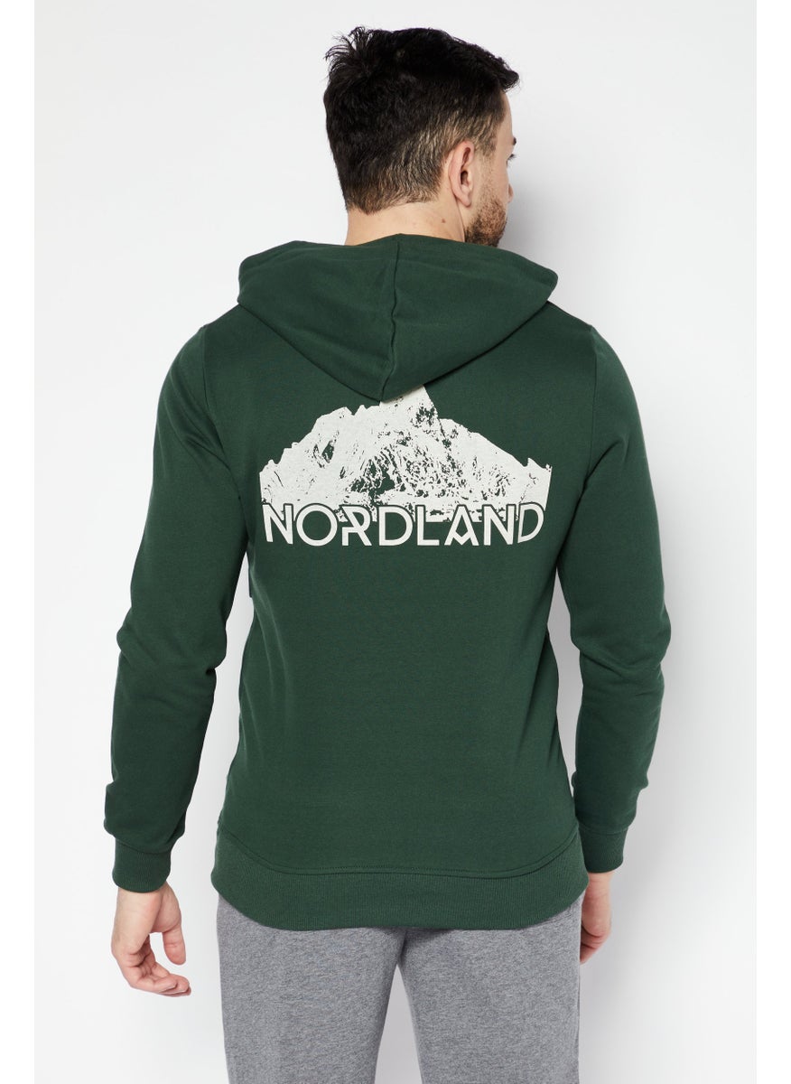 Nordland Men Sportswear Fit Outdoor Sweatshirt, Green  - Image 4
