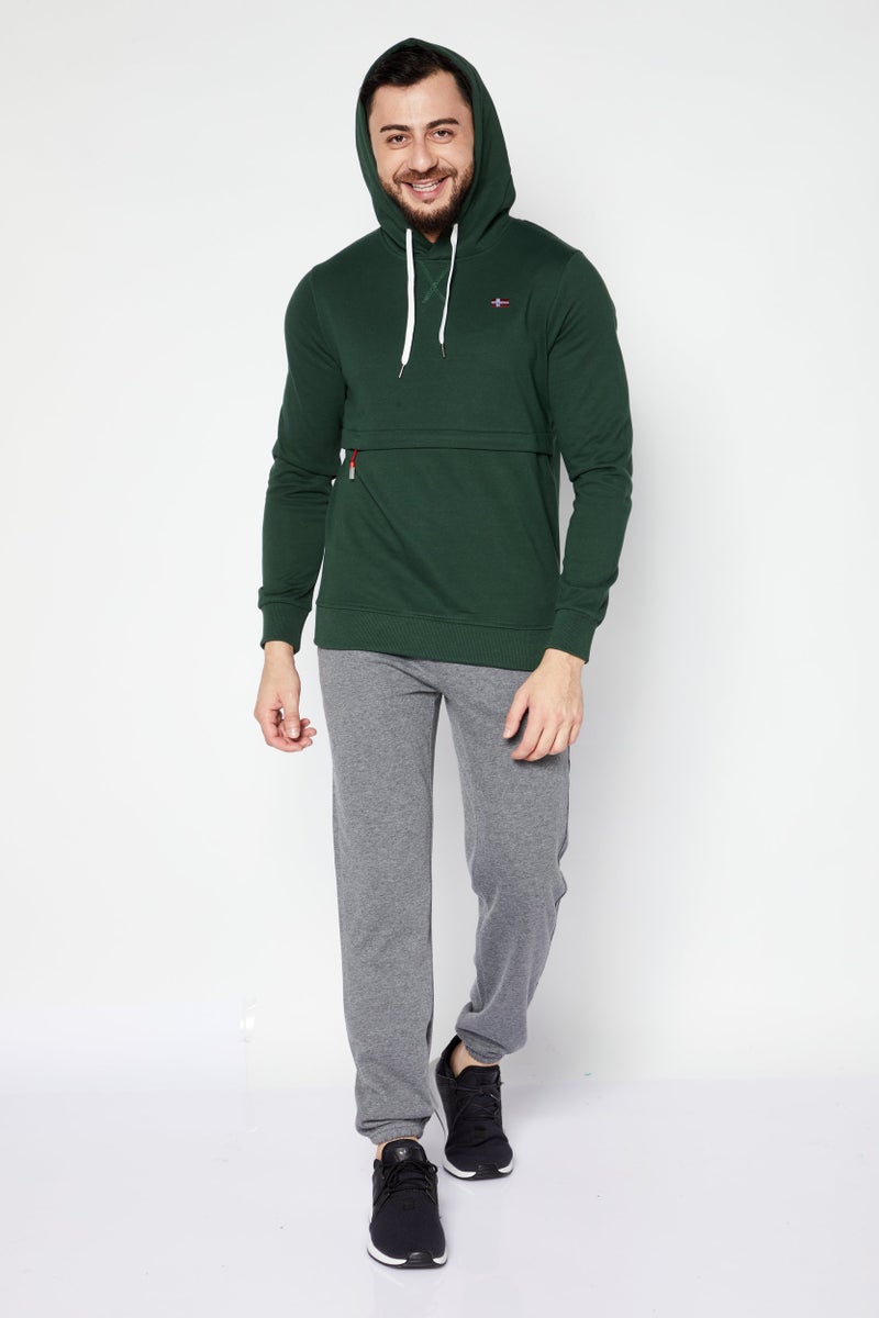 Nordland Men Sportswear Fit Outdoor Sweatshirt, Green  - Image 2