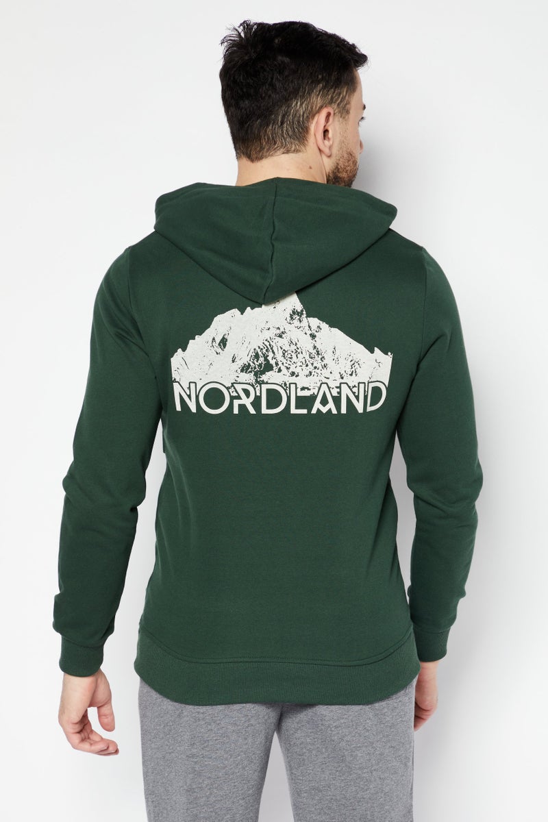 Nordland Men Sportswear Fit Outdoor Sweatshirt, Green  - Image 4