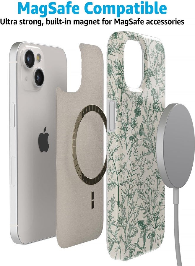 Casely iPhone 15 Case | Sage Garden | Green Floral | Classic Slim Design | Compatible with MagSafe - Image 3