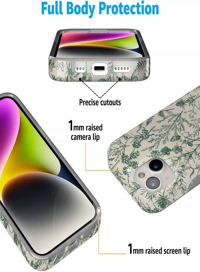 Casely iPhone 15 Case | Sage Garden | Green Floral | Classic Slim Design | Compatible with MagSafe - Image 2