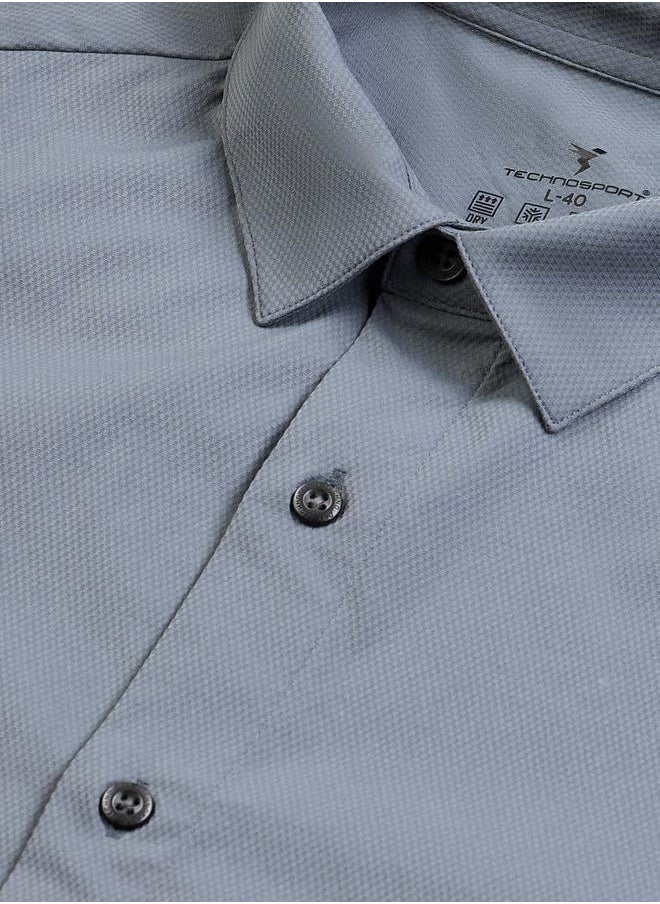 Technosport Technosport Solid Spread Collar Regular Fit Shirt  - Image 1