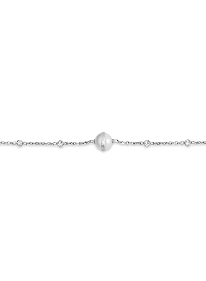 CERRUTI 1881 Luciana Silver Center Round Motif Bracelet
