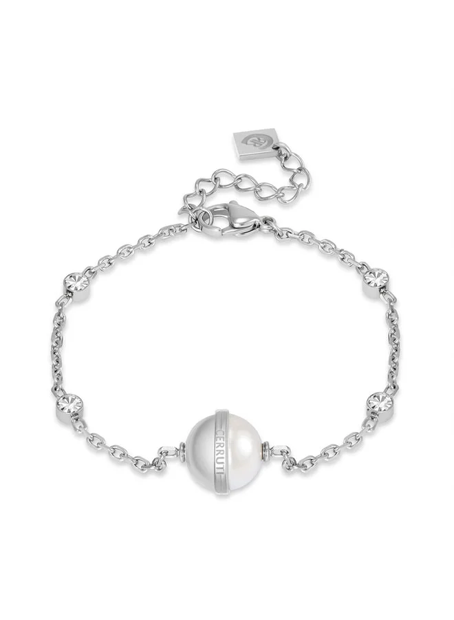 Luciana Silver Center Round Motif Bracelet