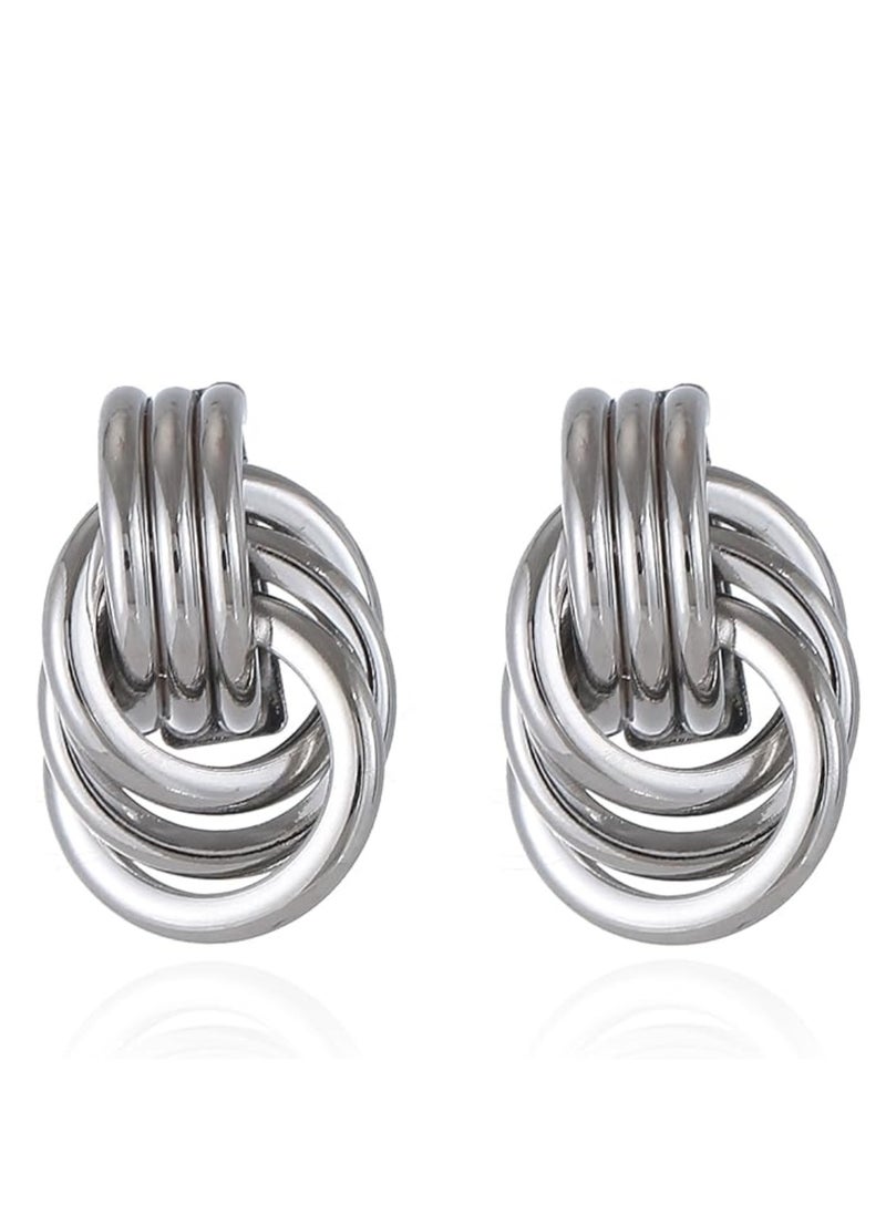 SYNSYB Sparkling Heart/Round/Squre Stud Hypoallergenic Earrings for Women  Jewelry with Gift Box for Wife Mother Girlfriend  - Image 1