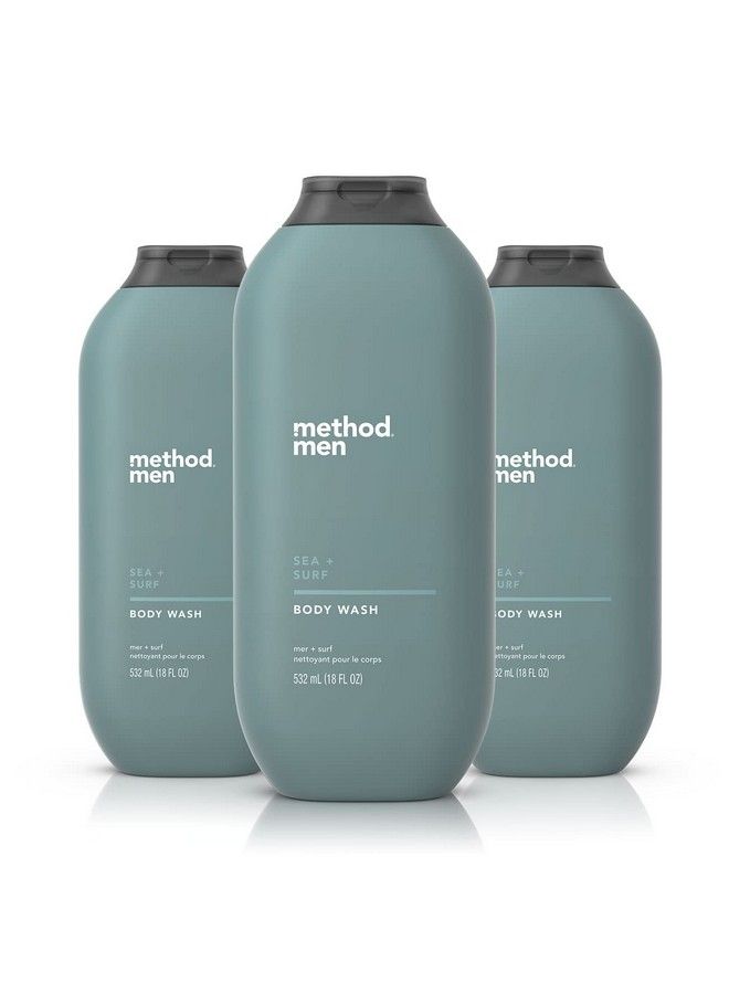Method Men Body Wash Sea + Surf Paraben And Phthalate Free 18 Fl Oz (Pack Of 3)Softening - Image 2