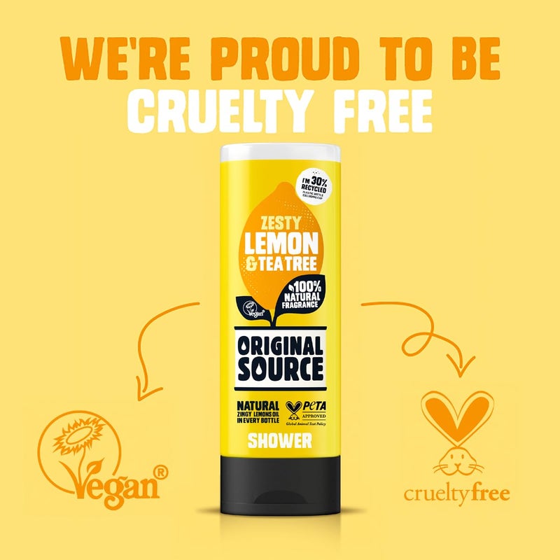 Original Source Lemon and Tea Tree Shower Gel, 250ml - Image 3