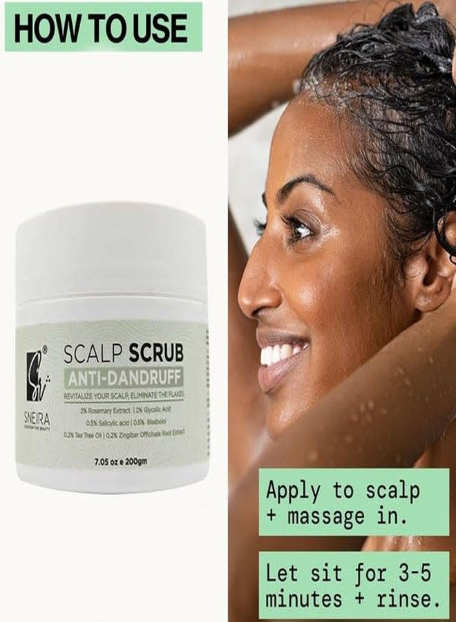 SNEIRA مجموعة سنيرا ألتيميت لمكافحة القشرة - مقشر فروة الرأس، شامبو وبلسم (مجموعة) (600 مل) | 2% زيت إكليل الجبل، 5% زبدة الشيا، 2% حمض الساليسيليك، 0.3% بيوتين | يقشر ويزيل الجلد الميت ويقلل القشرة بنسبة تصل إلى 98%، ويساعد في تخفيف الحكة لجميع أنواع الشعر - Image 5